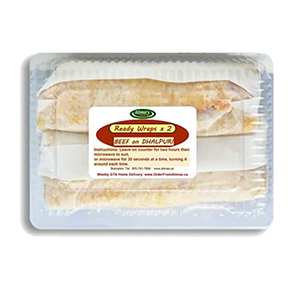 Curry Beef Roti - 2 Pack - Dhalpuri or Paratha