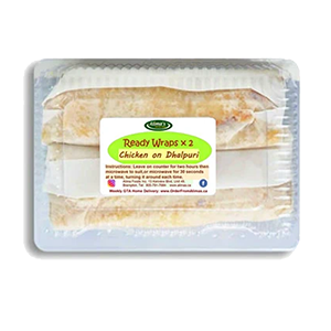 Curry Chicken Roti - 2 Pack - Dhalpuri or Paratha